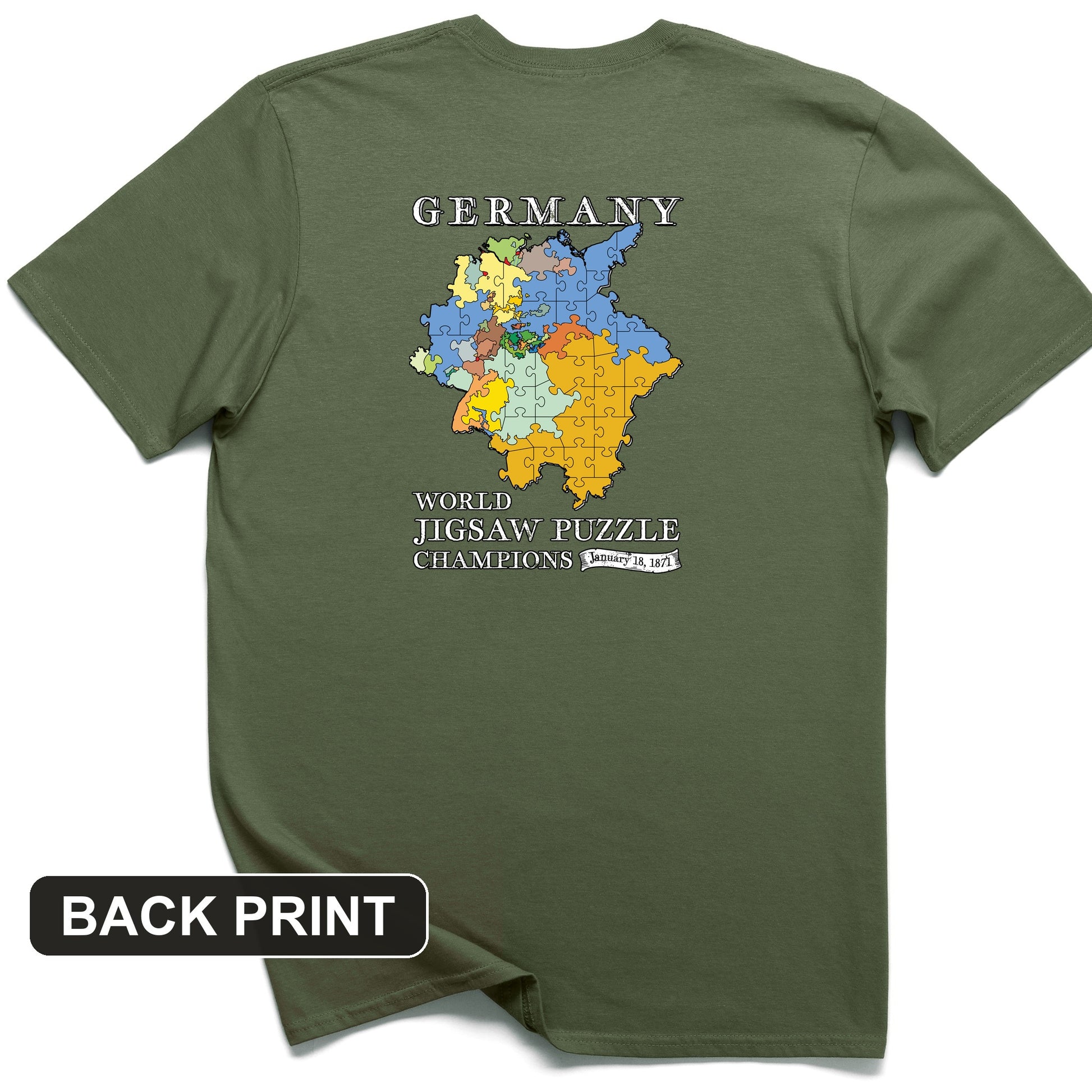 Germany Jigsaw Champion Back Print T-Shirt