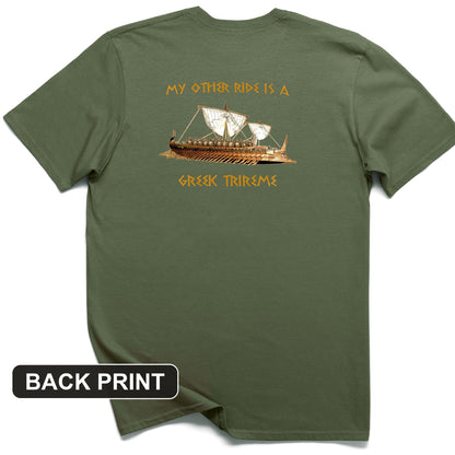 Greek Trireme Back Print T-Shirt