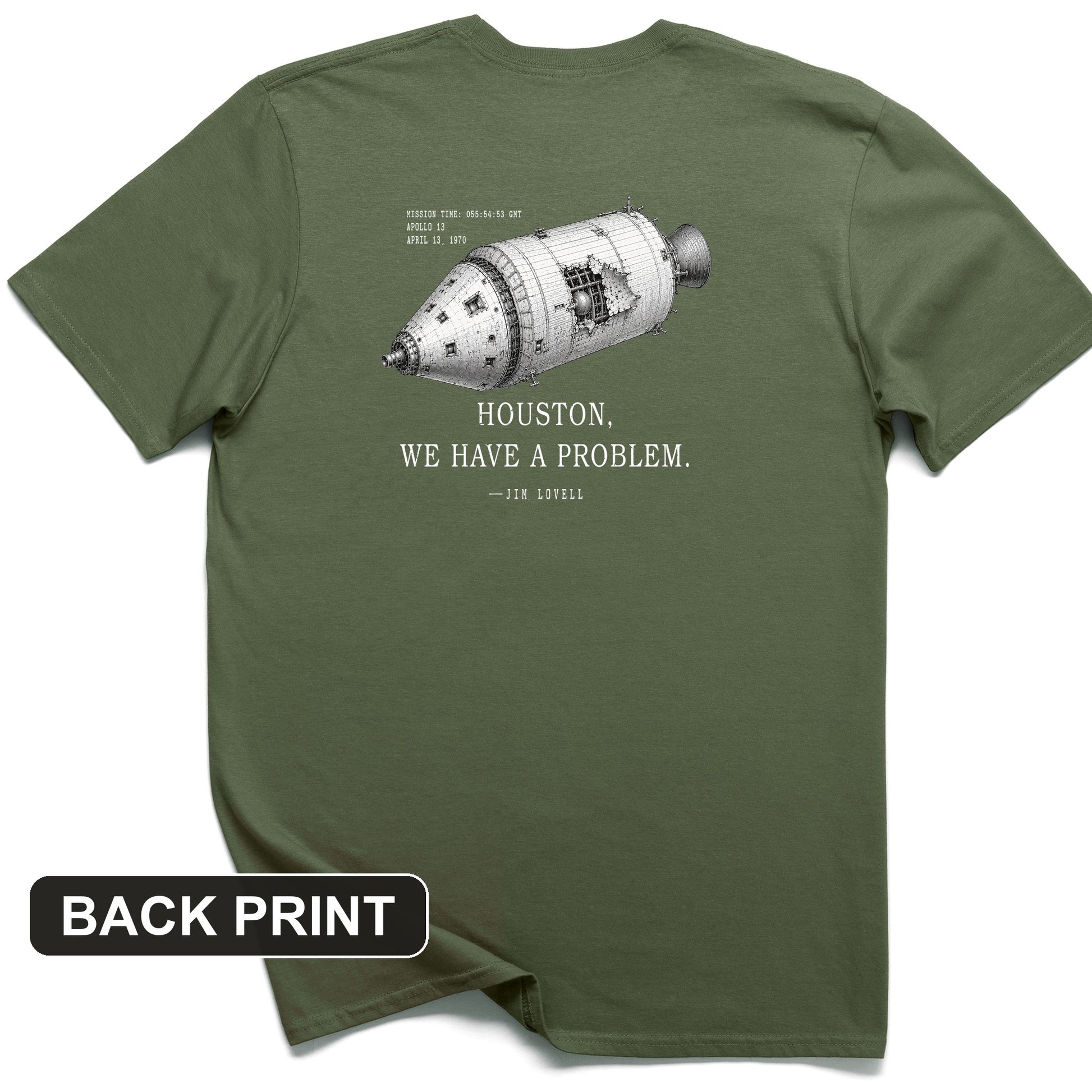 Houston We Have a Problem Back Print T-Shirt