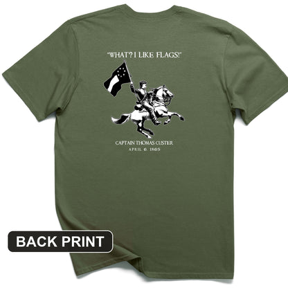 I Like Flags Back Print T-Shirt