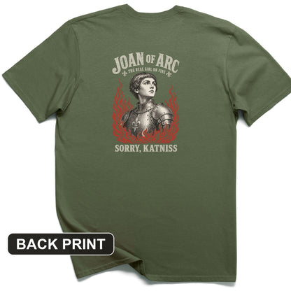 Joan of Arc Girl on Fire Back Print T-Shirt