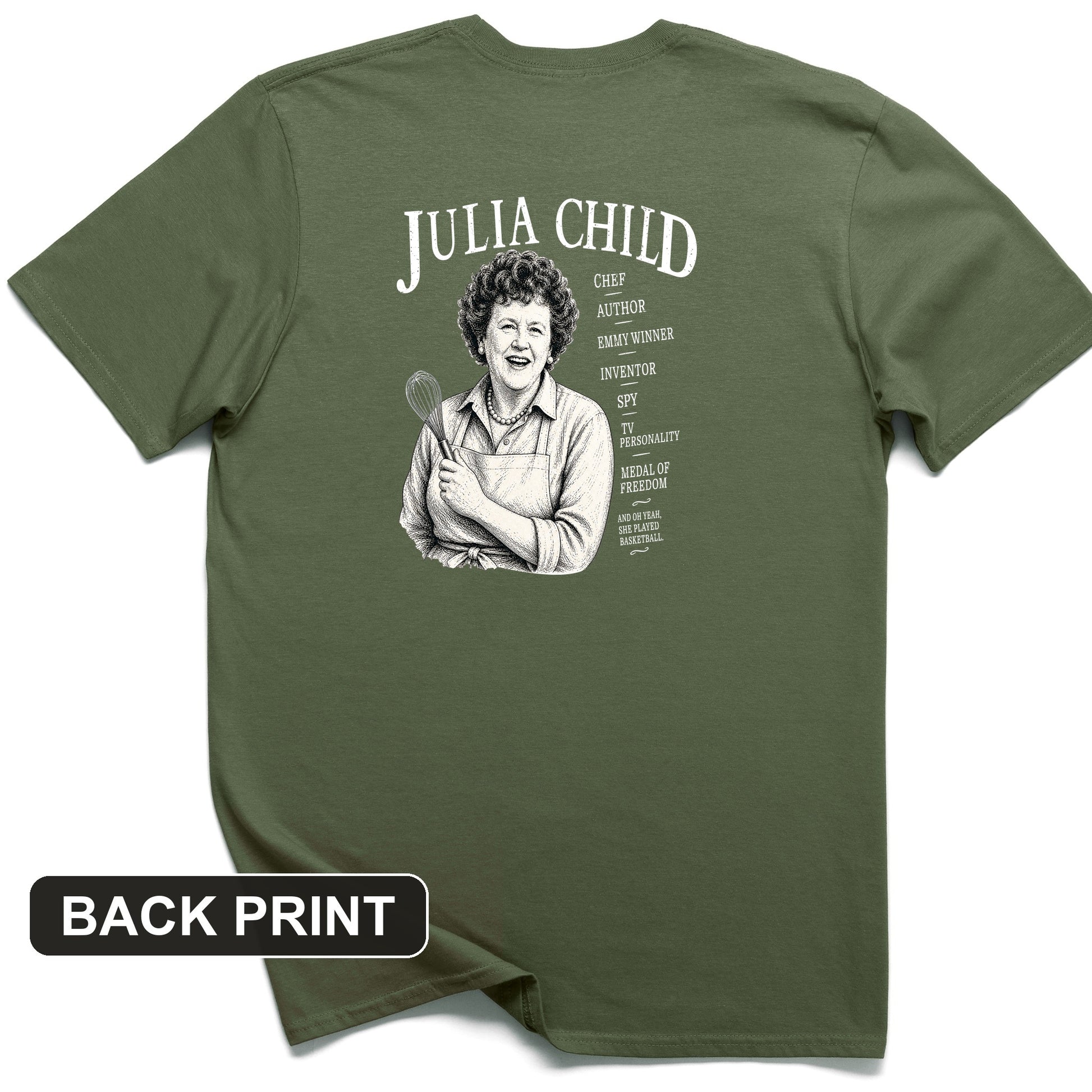 Julia Child Back Print T-Shirt