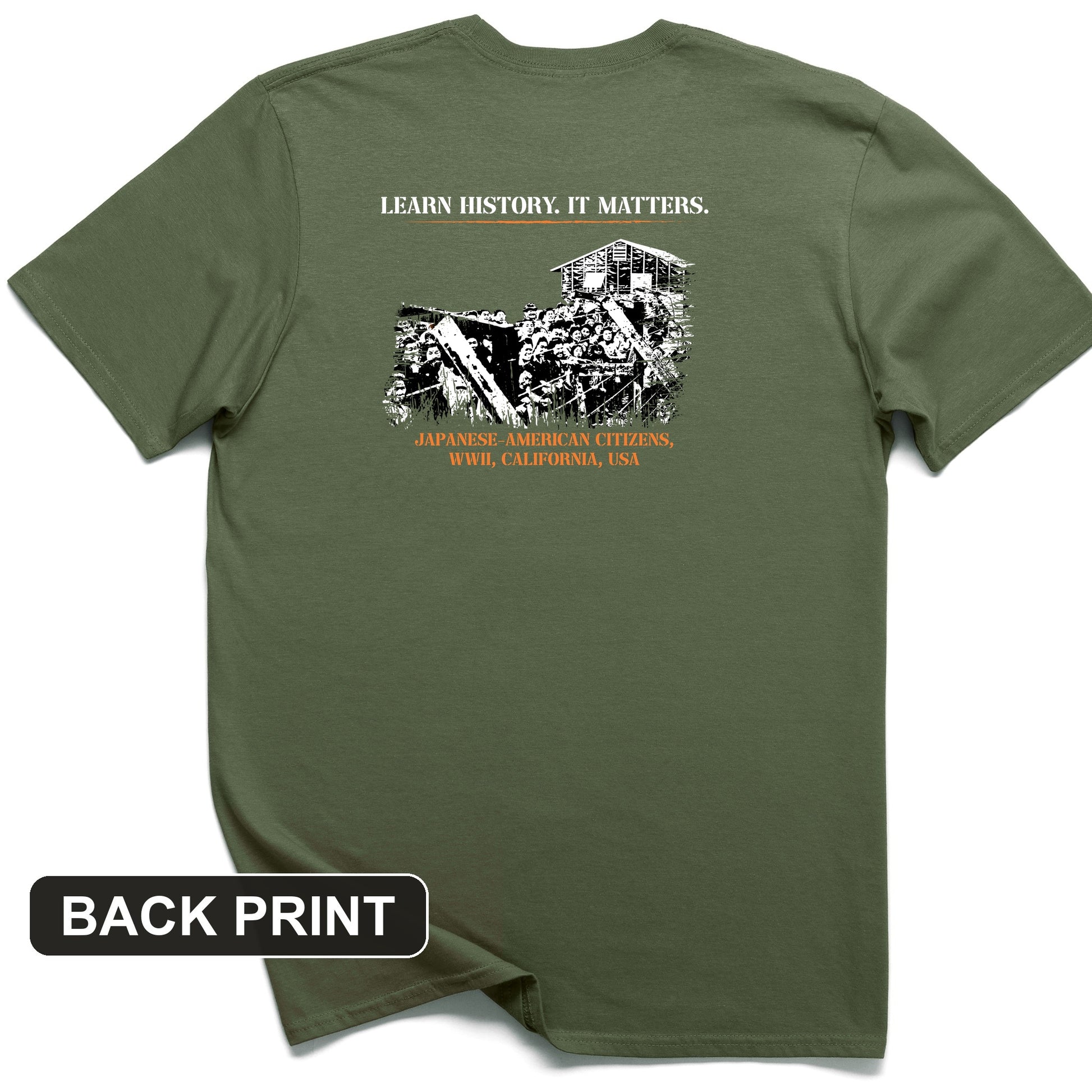 Learn History It Matters Back Print T-Shirt