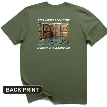 Library Of Alexandria Back Print T-Shirt