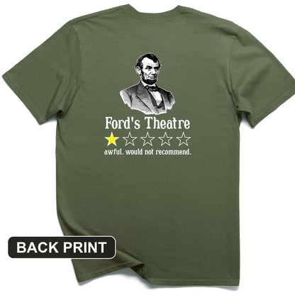Lincoln One Star Review Back Print T-Shirt