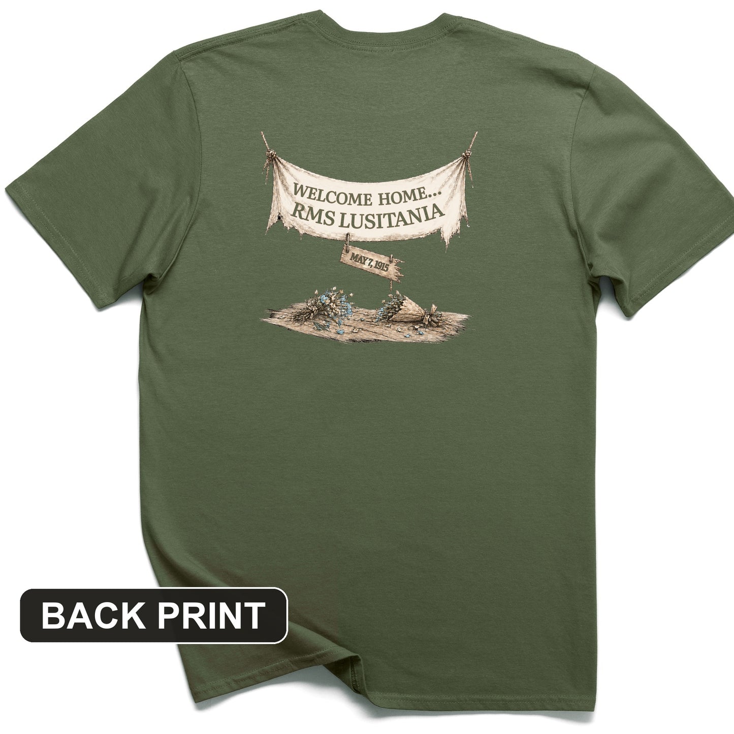 Lusitania Back Print T-Shirt