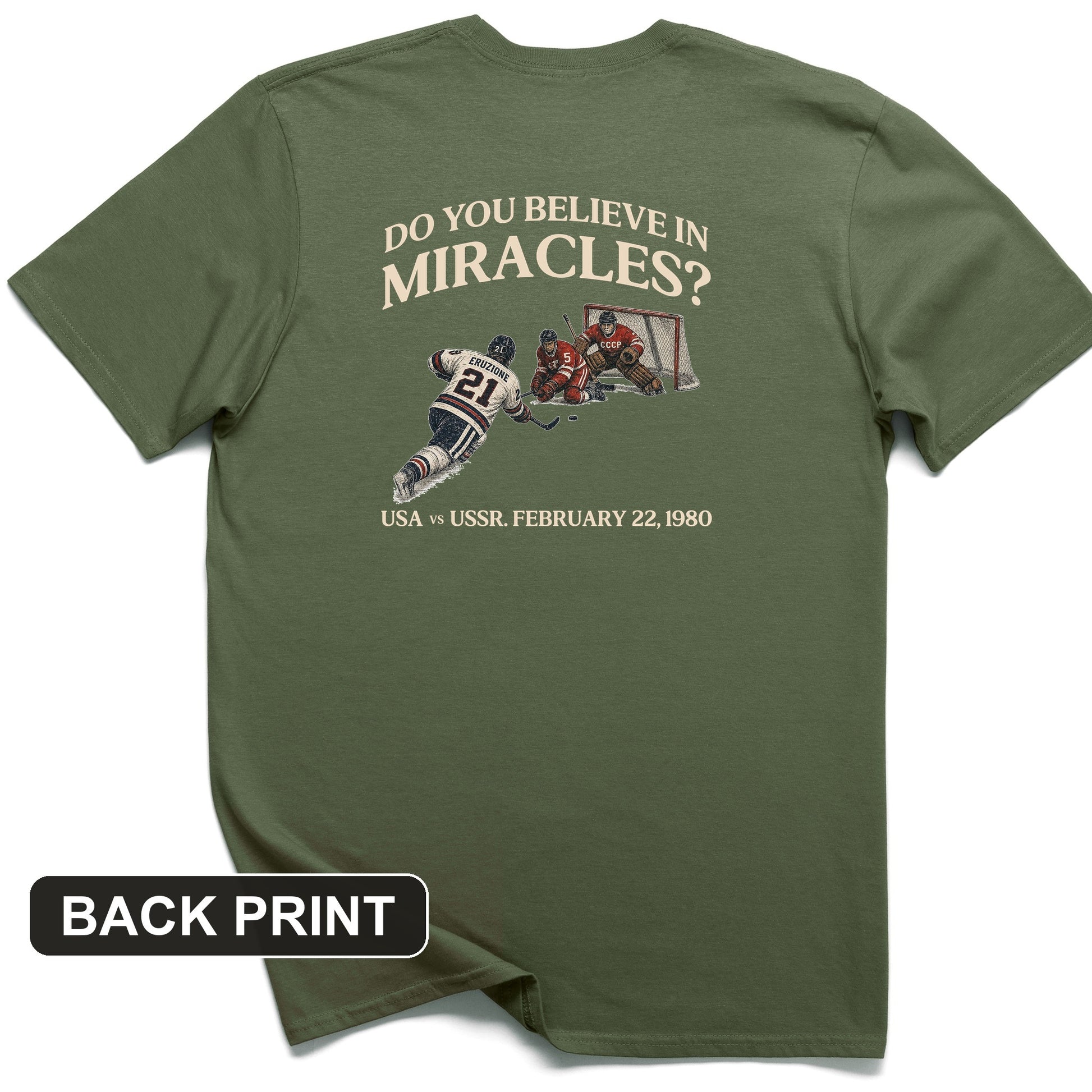 Miracle on Ice Back Print T-Shirt