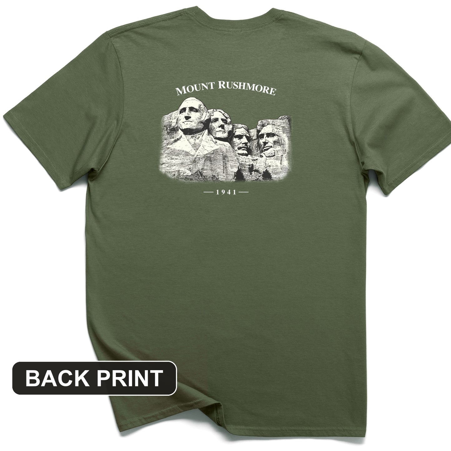 Mount Rushmore Back Print T-Shirt