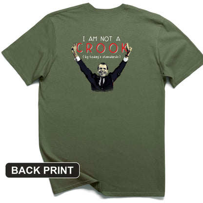 Not a Crook Back Print T-Shirt