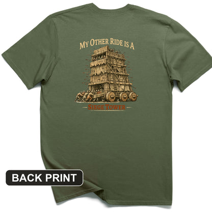 Other Ride Siege Tower Back Print T-Shirt