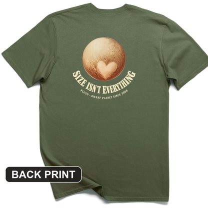 Pluto Size Isnt Everything Back Print T-Shirt