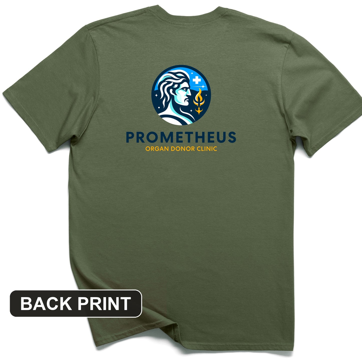 Prometheus Organ Donor Clinic Back Print T-Shirt