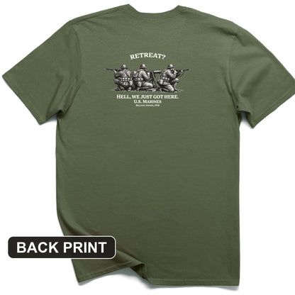 Retreat Hell Back Print T-Shirt