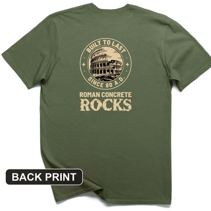Roman Concrete Back Print T-Shirt