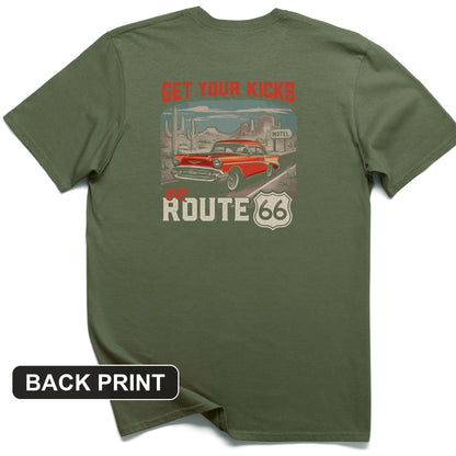 Route 66 Billboard Back Print T-Shirt