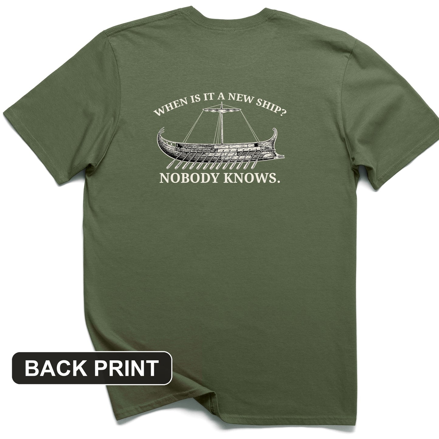 Ship of Theseus Back Print T-Shirt
