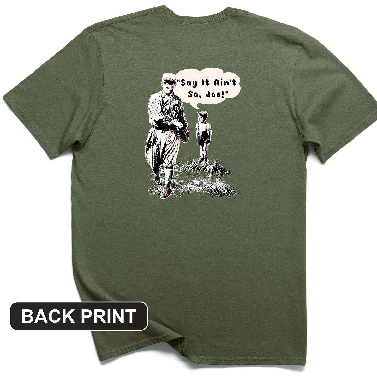 Shoeless Joe Jackson Back Print T-Shirt
