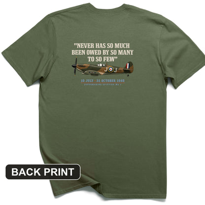 Spitfire So Few Quote Back Print T-Shirt