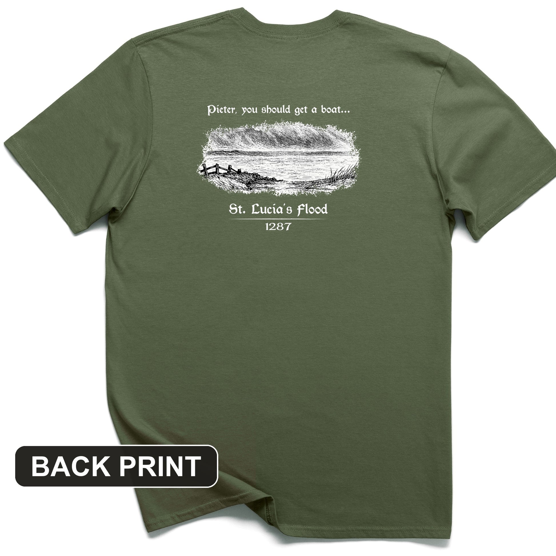 St Lucia Flood Back Print T-Shirt