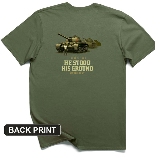 Tank Man Back Print T-Shirt