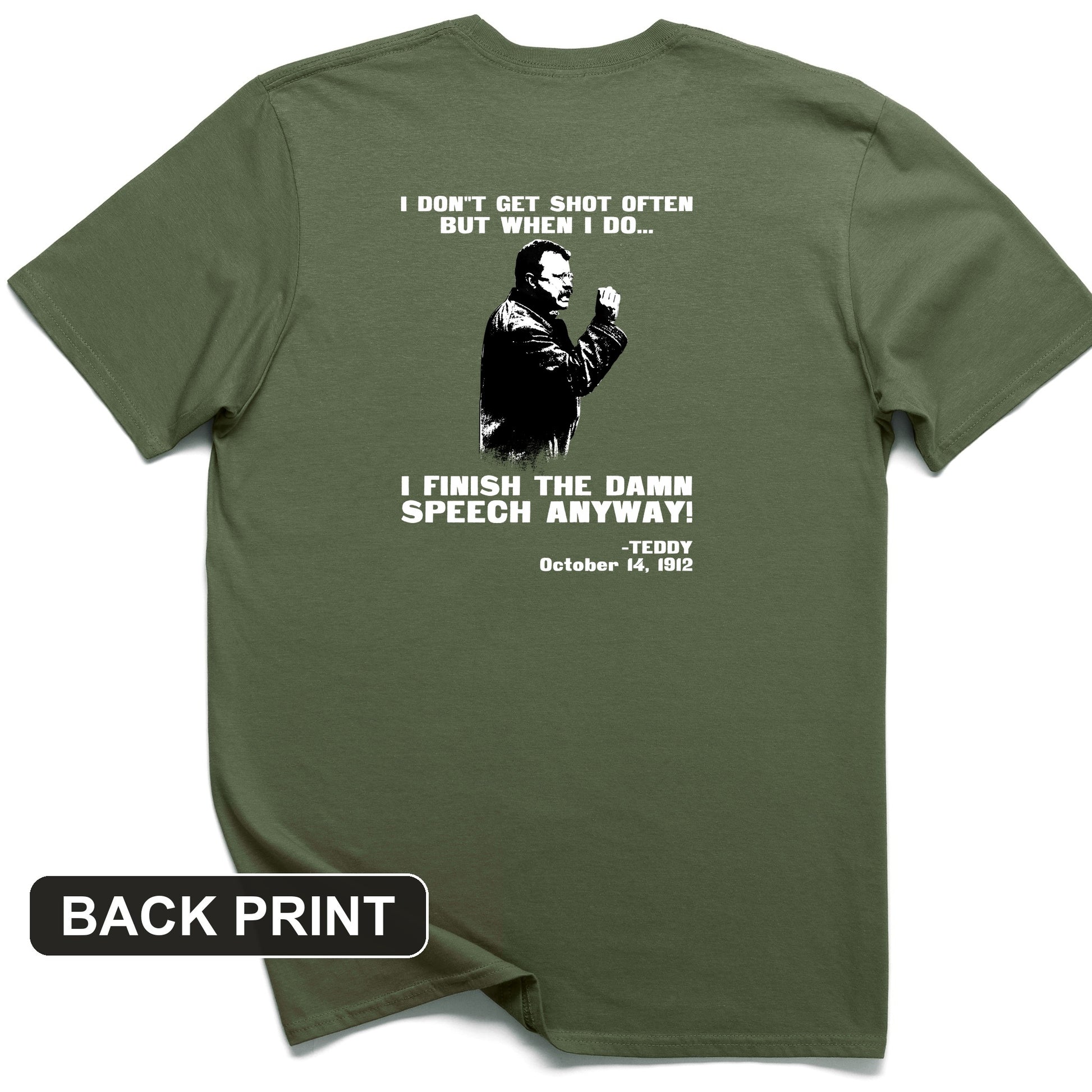 Teddy Speech Back Print T-Shirt
