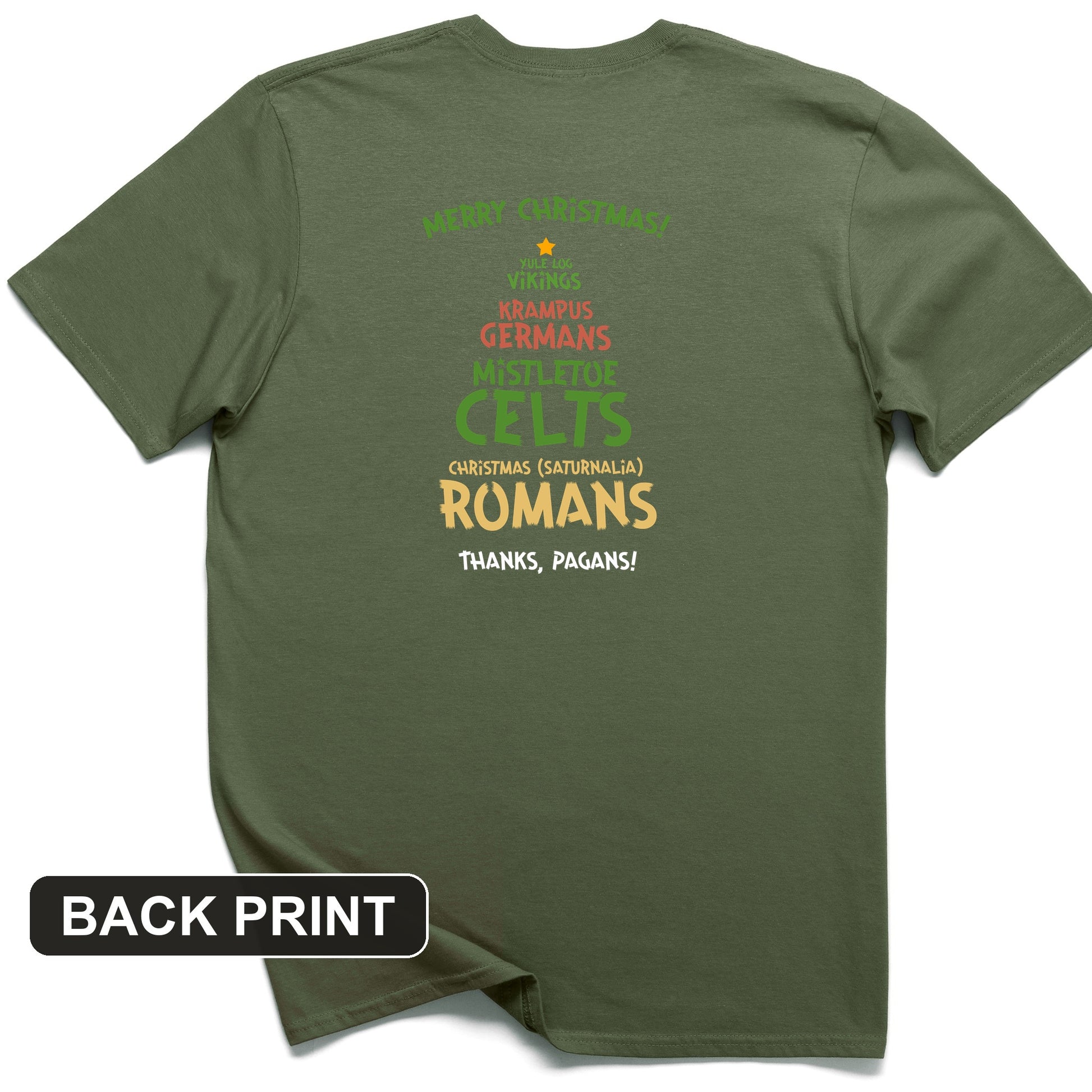 Thanks Pagans Back Print T-Shirt