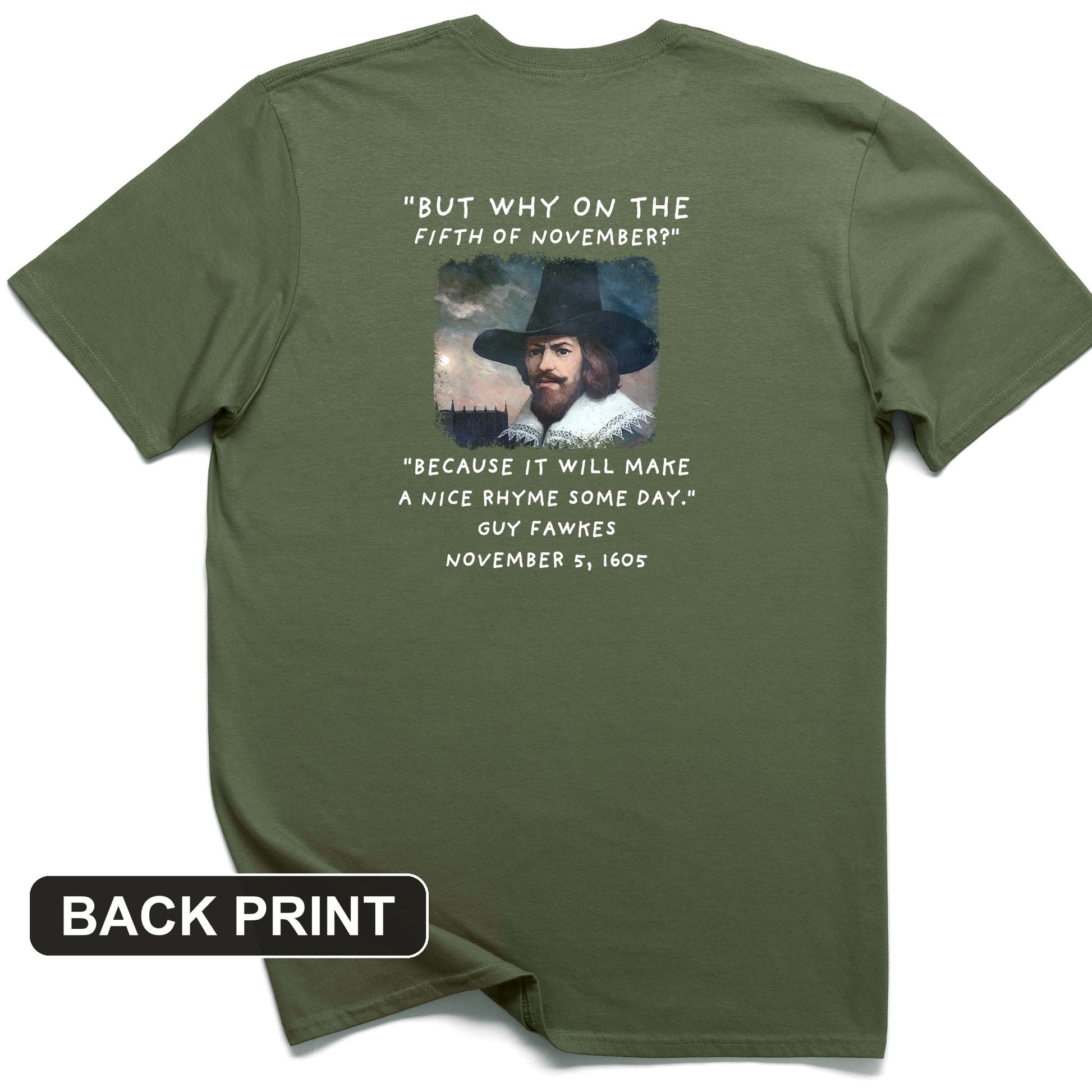 The 5th Of November Back Print T-Shirt
