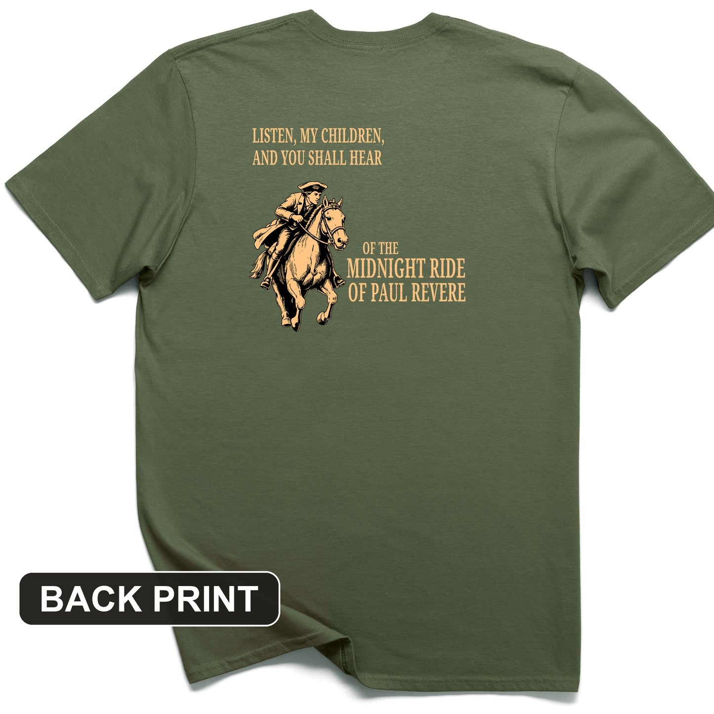 The Midnight Ride Back Print T-Shirt