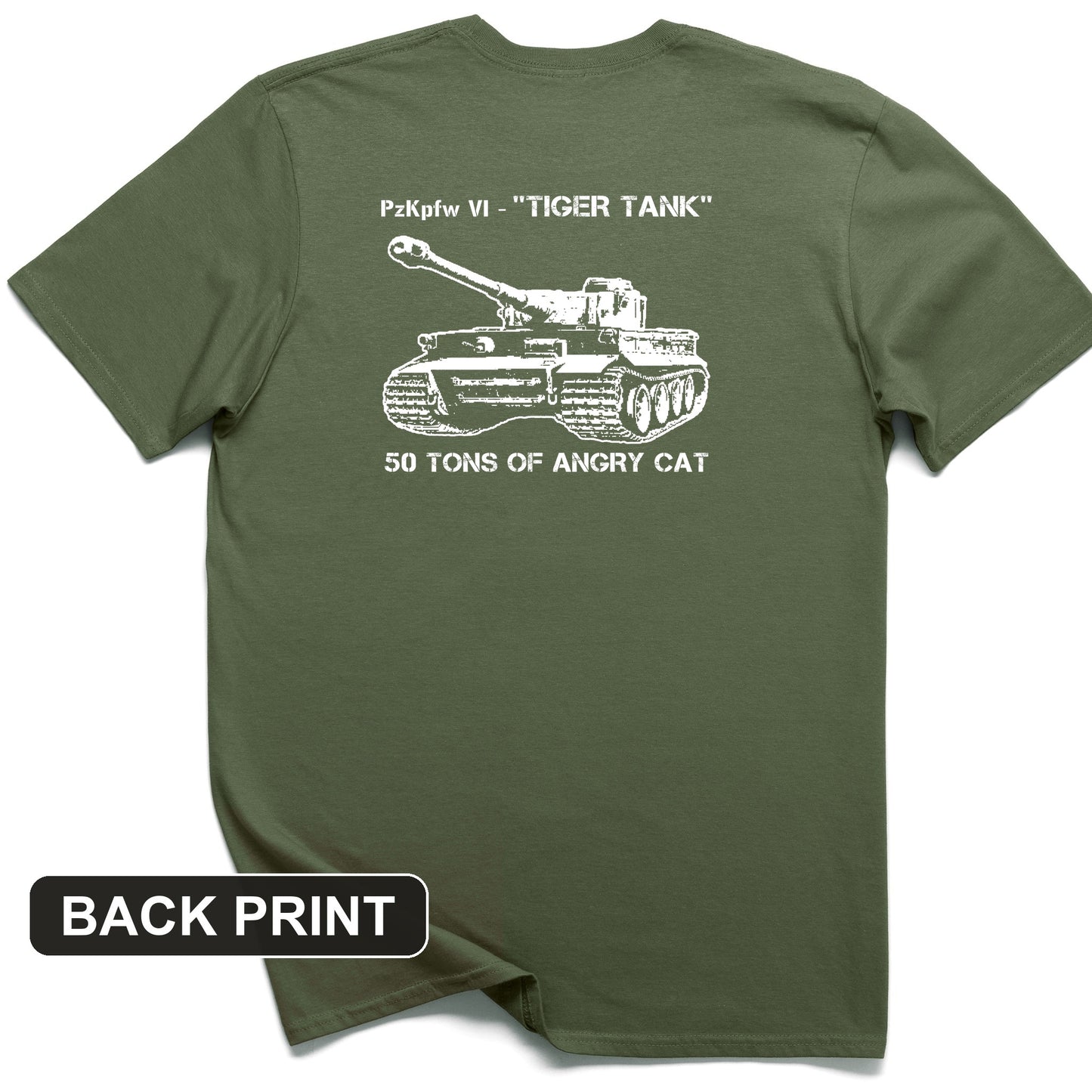 Tiger Tank Back Print T-Shirt