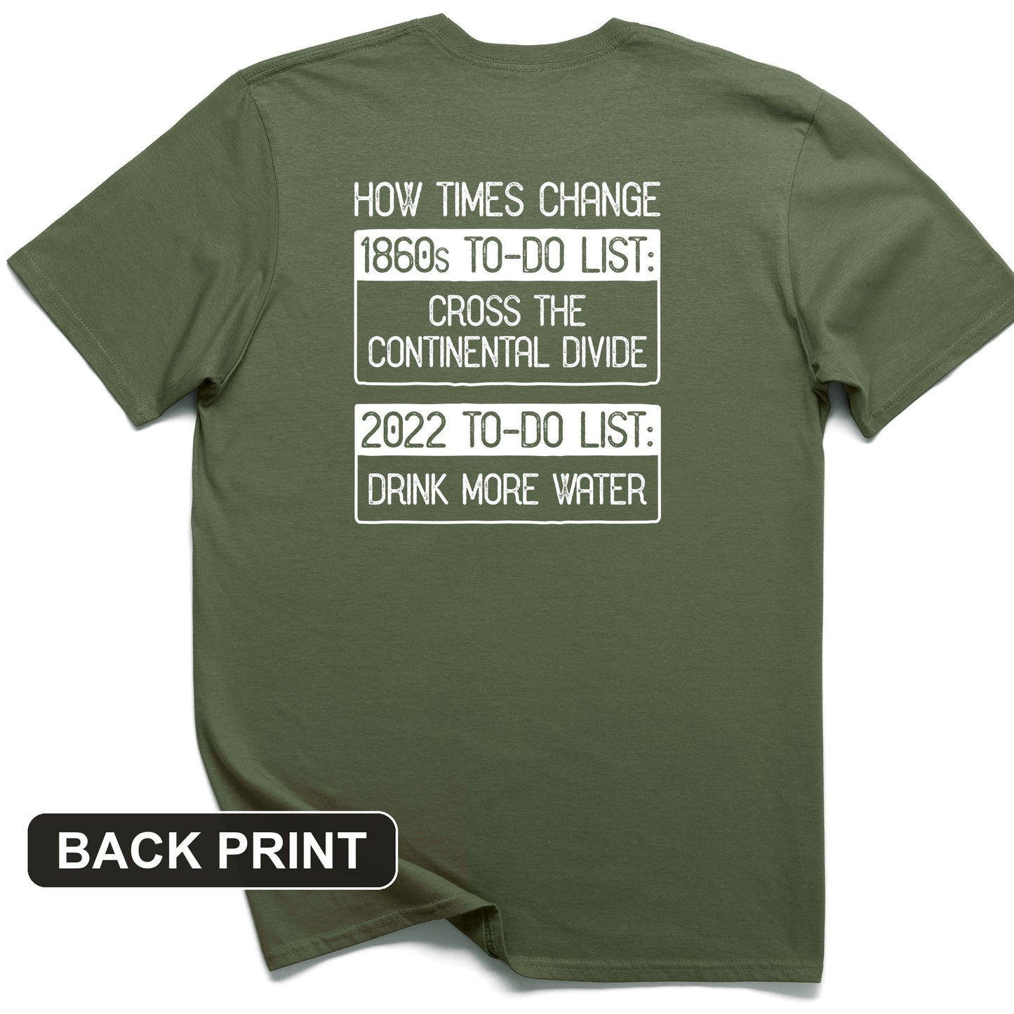 To-Do List Back Print T-Shirt