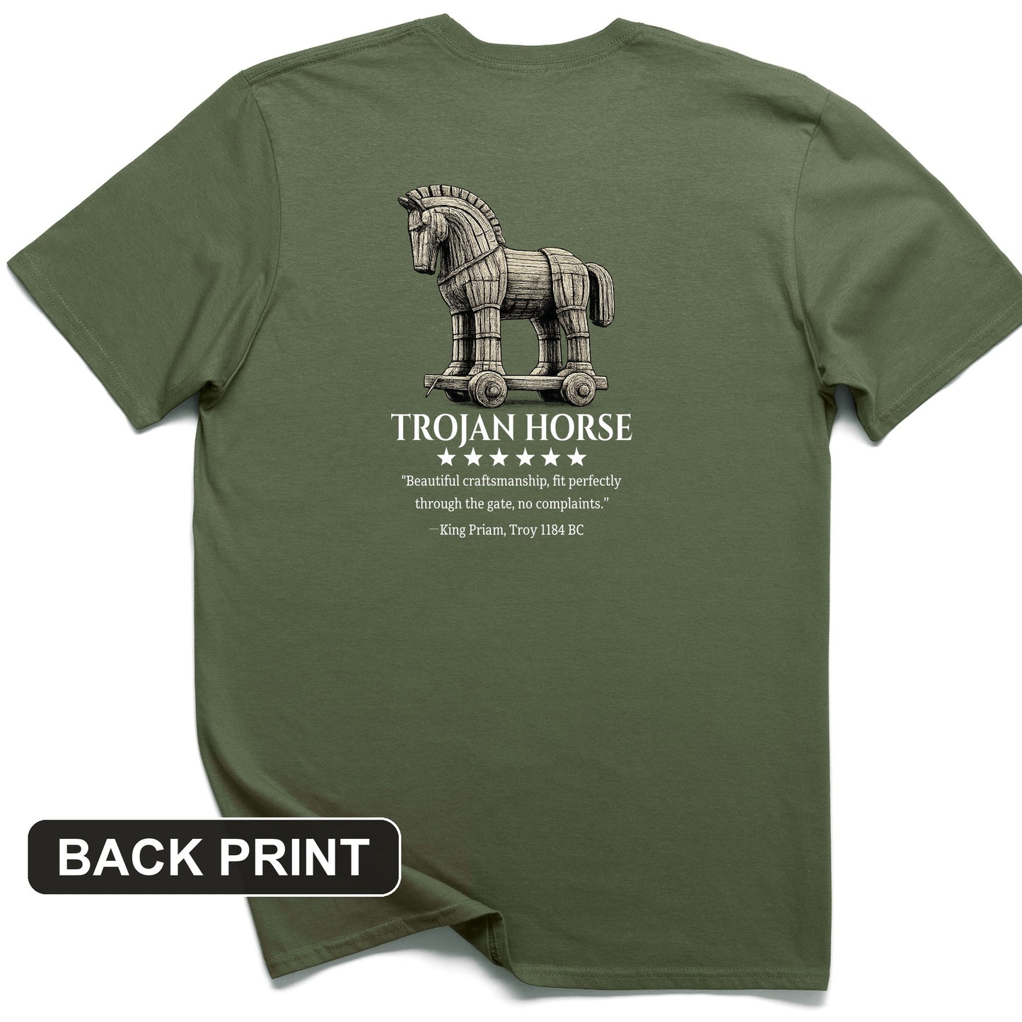 Trojan Horse Back Print T-Shirt