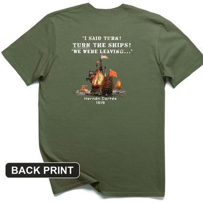 Turn The Ships Back Print T-Shirt