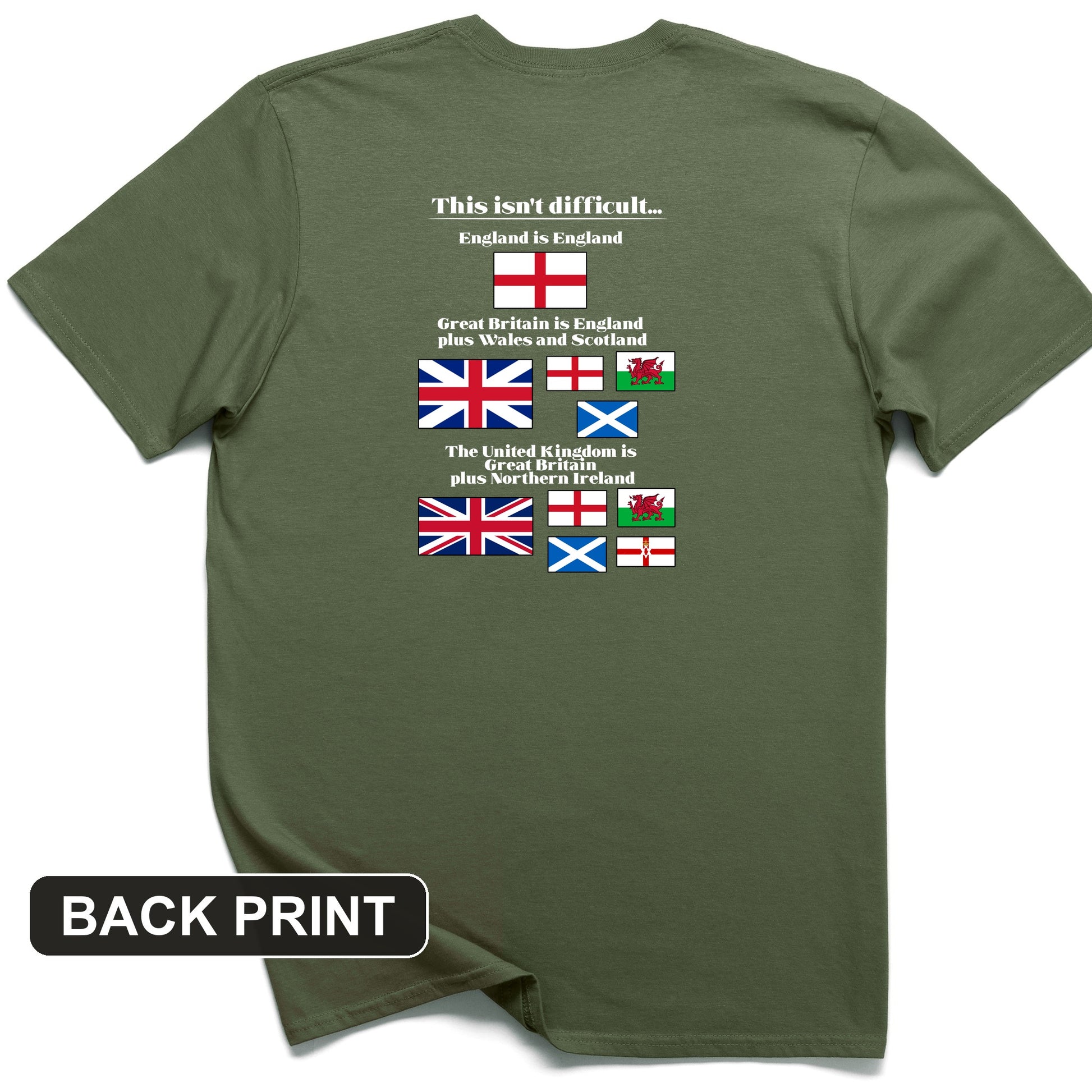 UK Make-up Back Print T-Shirt