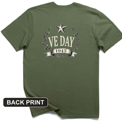 VE Day 1945 Back Print T-Shirt