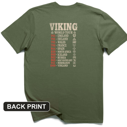 Viking World Tour Back Print T-Shirt