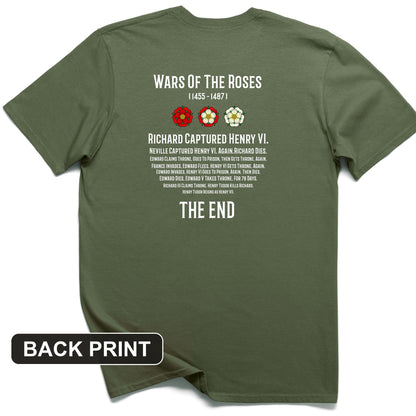 Wars Of The Roses Back Print T-Shirt