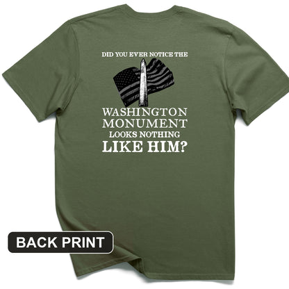 Washington Monument Back Print T-Shirt
