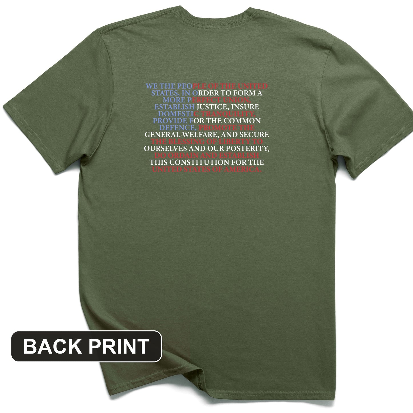 We The People Flag Back Print T-Shirt