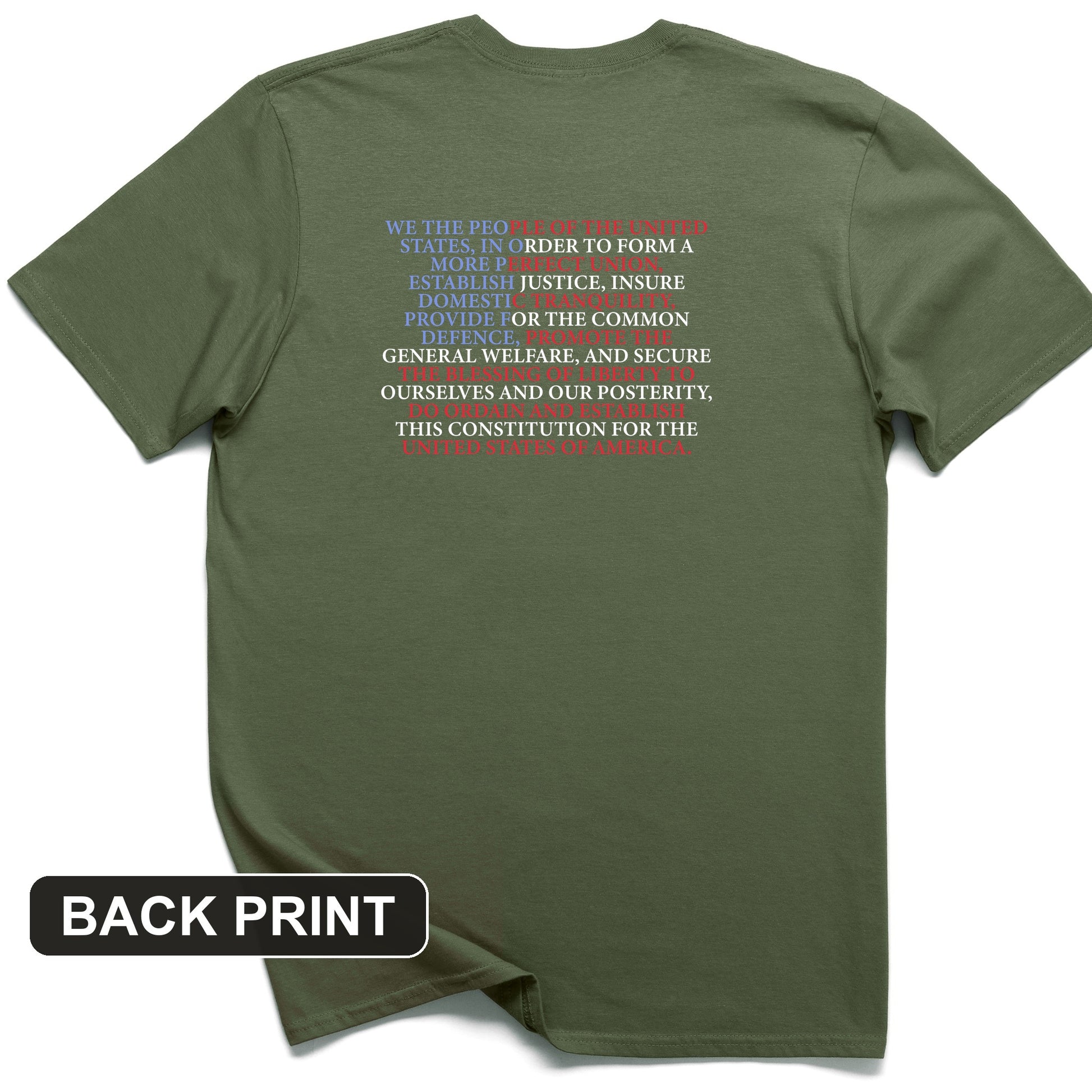 We The People Flag Back Print T-Shirt