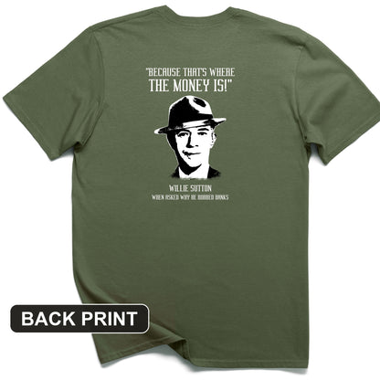 Willie Sutton Back Print T-Shirt