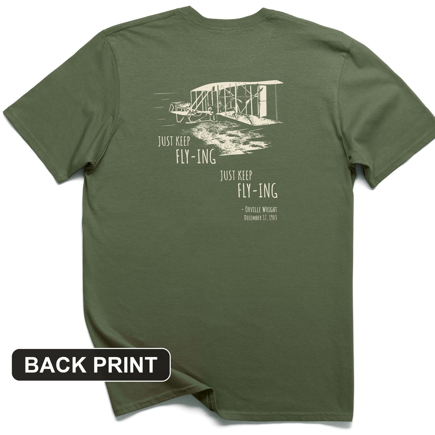 Wright Brothers Back Print T-Shirt