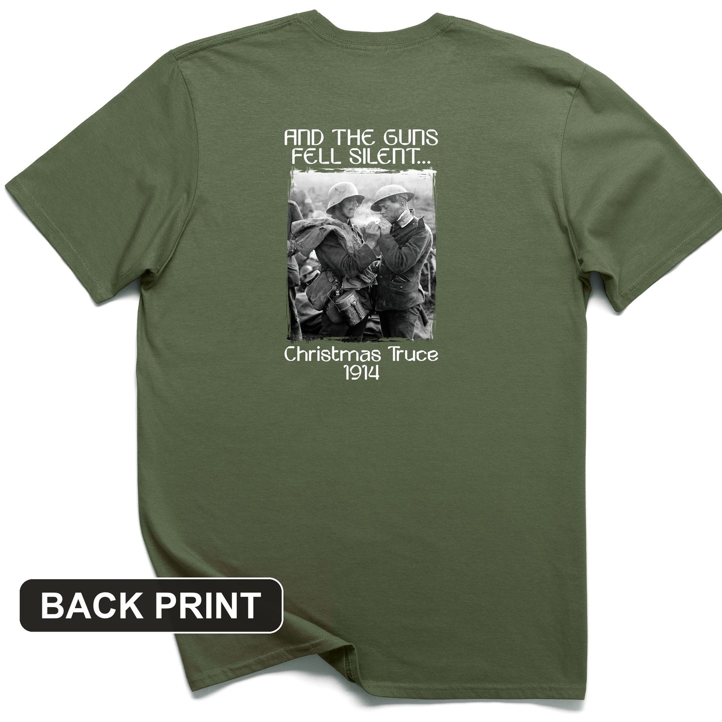 WWI Christmas Truce Back Print T-Shirt