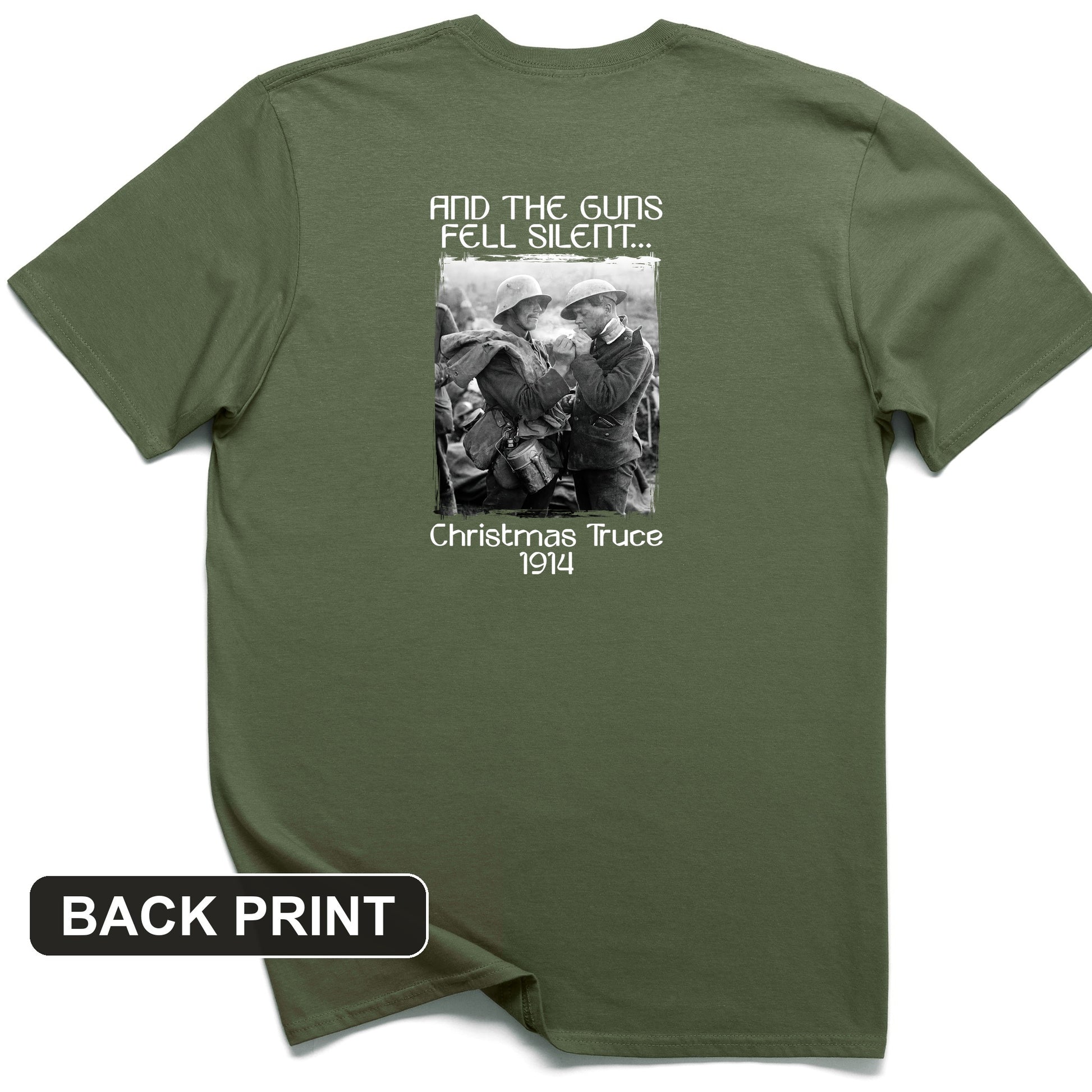 WWI Christmas Truce Back Print T-Shirt
