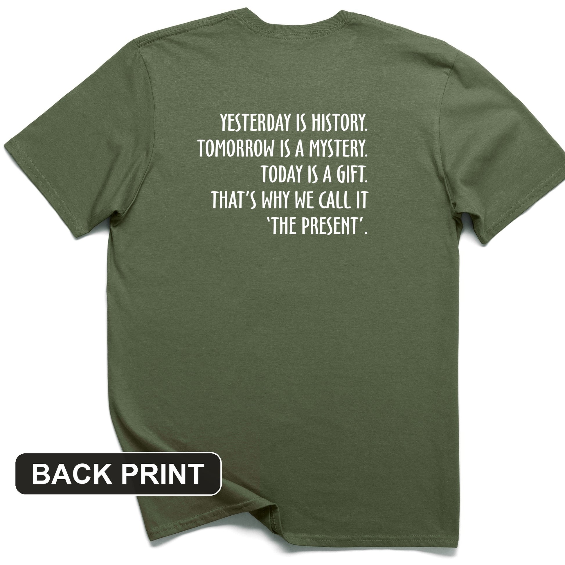 Yesterday Is History Back Print T-Shirt