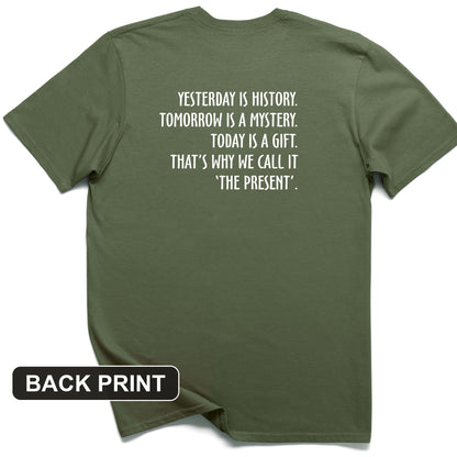Yesterday Is History Back Print T-Shirt