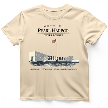 Pearl Harbor - Never Forget T-Shirt Natural / S