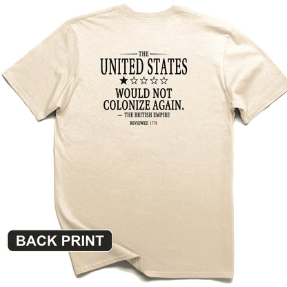 1 Star US Back Print T-Shirt