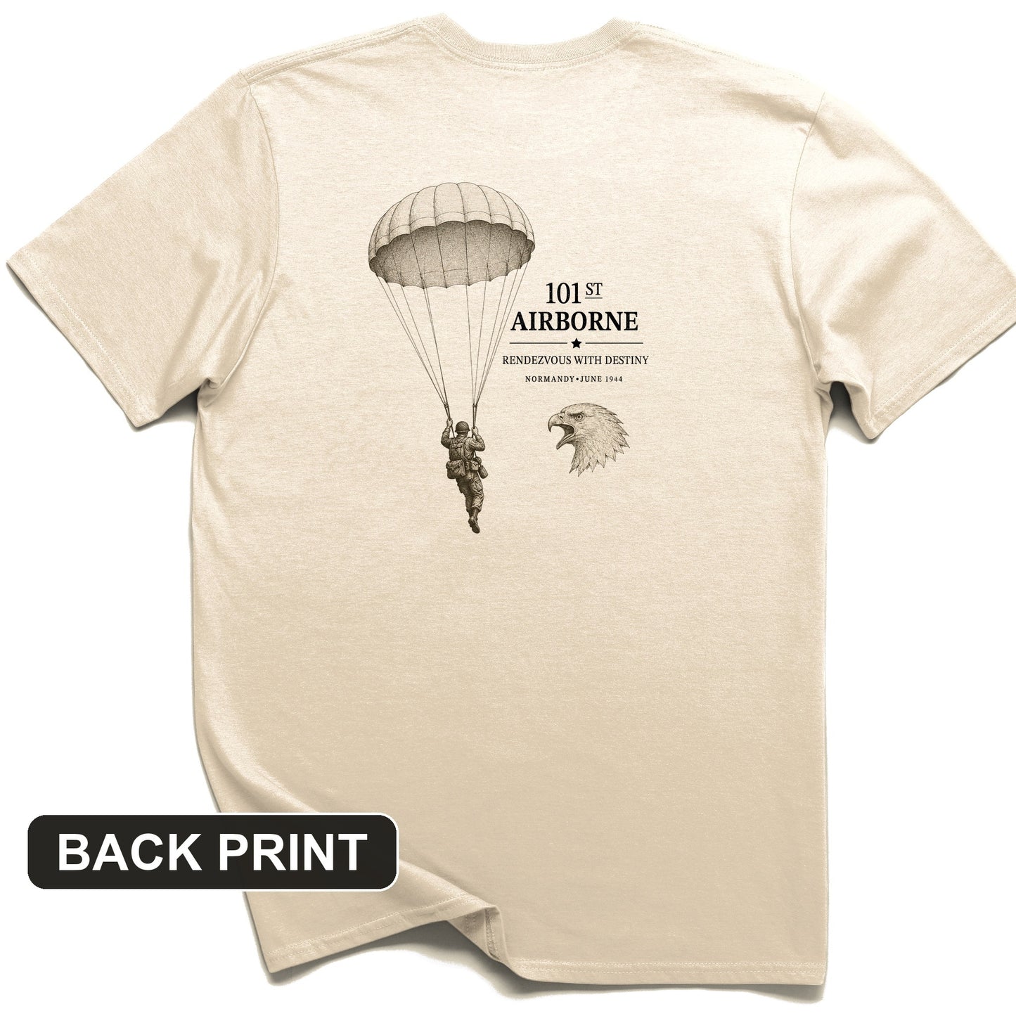 101st Airborne Back Print T-Shirt