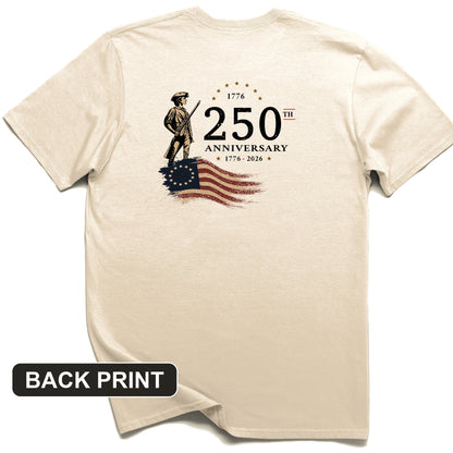250th Anniversary Soldier Back Print T-Shirt