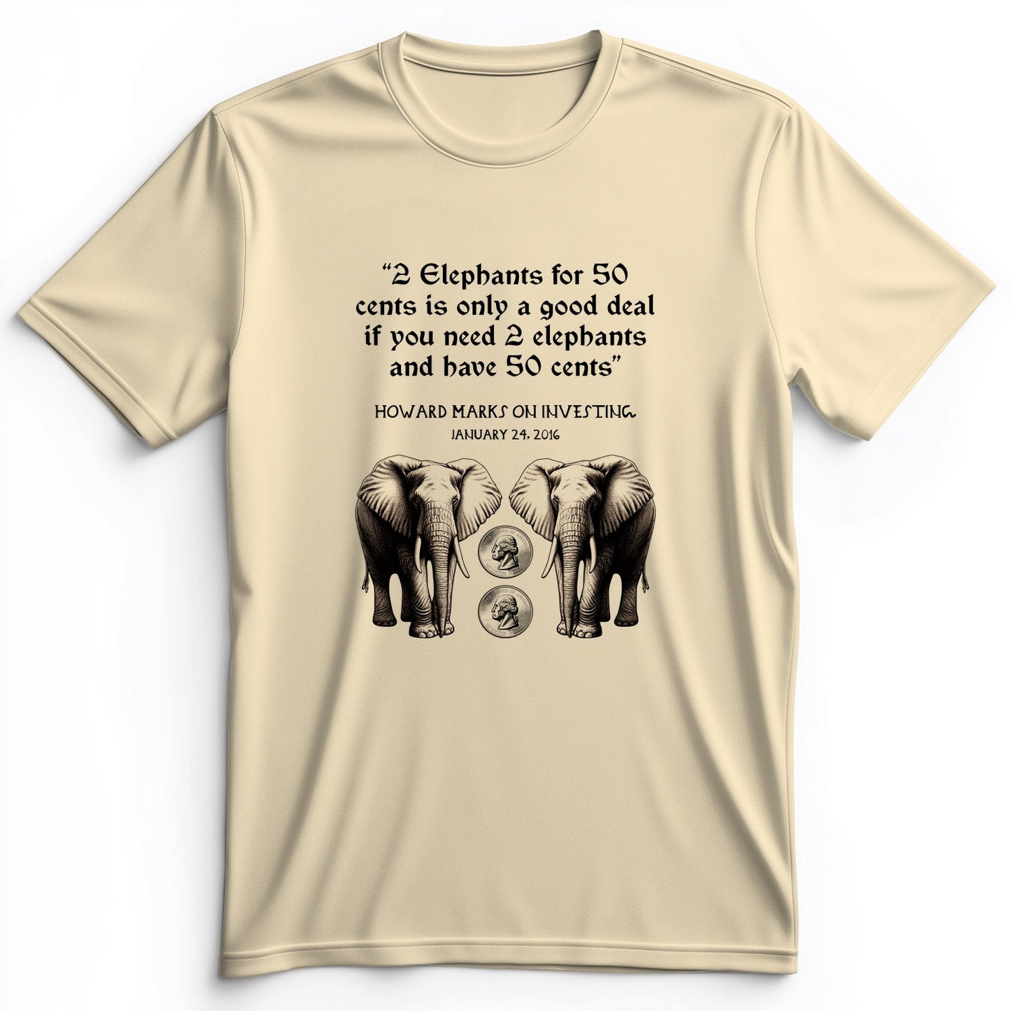 2 Elephants for 50 Cents Premium Tee